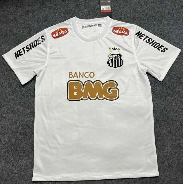 Santos FC Home Jersey Banco BMG Sponsor