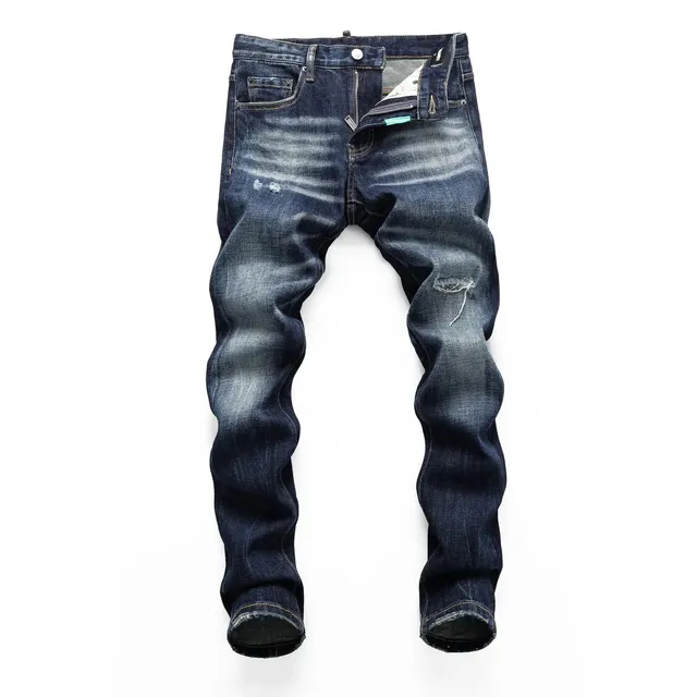 Dsquared2 Distressed Slim Fit Jeans Worn-in Wash with Rips
