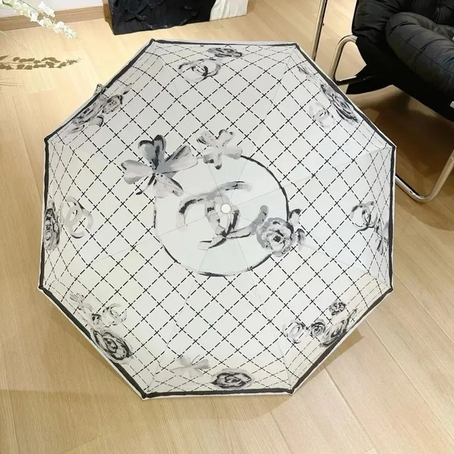 Chanel Umbrella Quilted Camellia Print