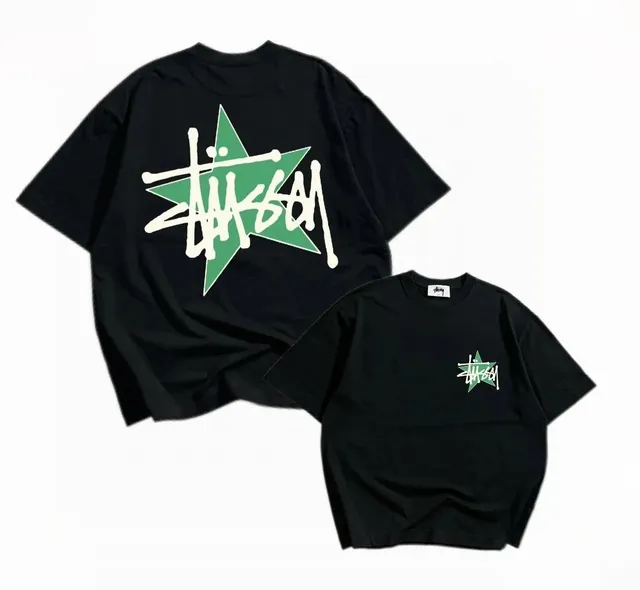 Stüssy Star Logo Tee Green Star