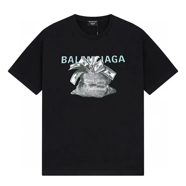 Balenciaga Graphic T-Shirt Money Bag Print