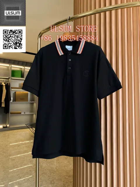 Burberry Polo Shirt Striped Collar
