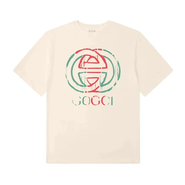 Gucci GG Logo T-Shirt Red and Green Print