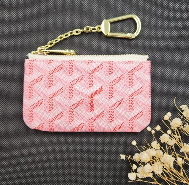 Goyard Coin Purse Pink Chevron