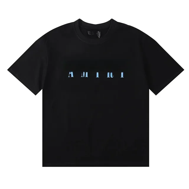 Amiri Logo T-Shirt Blue Foil Logo