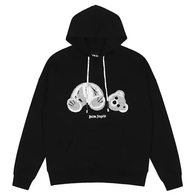 Palm Angels Hoodie Bear Embroidery