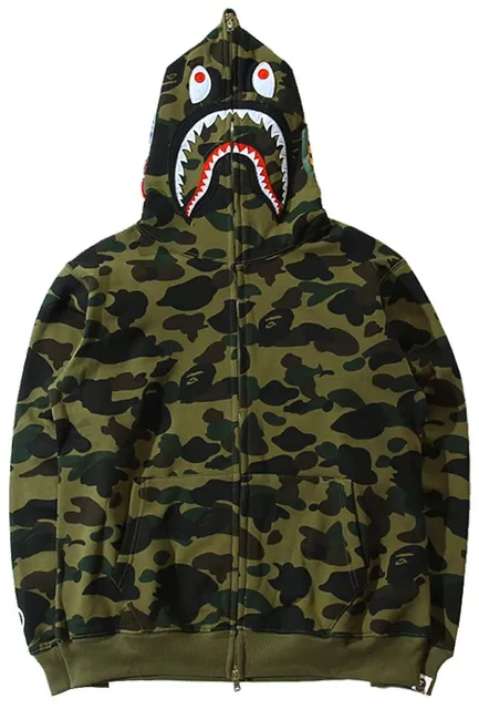 BAPE Shark Hoodie Camo