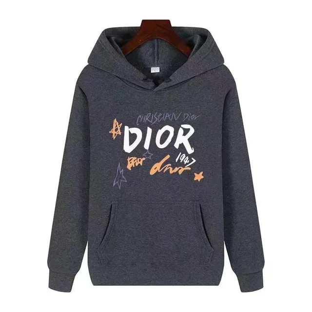 Dior Hooded Sweatshirt Graphic Print