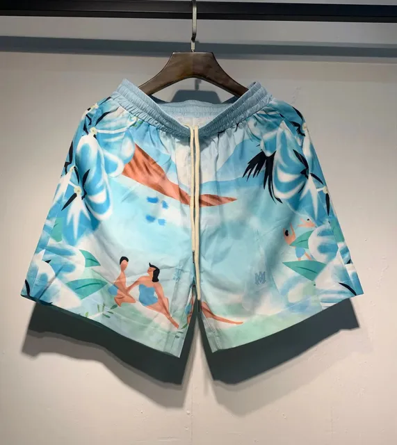 Maison Margiela Printed Swim Shorts Tropical Illustration