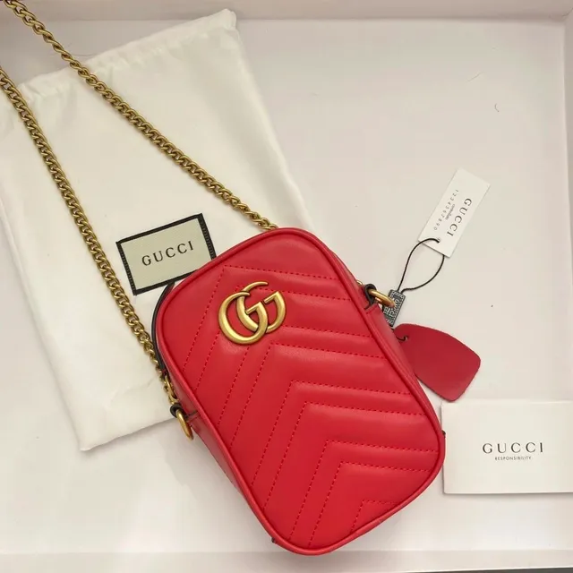 Gucci GG Marmont Mini Crossbody Matelassé Leather
