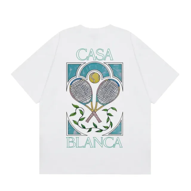 Casablanca Graphic Tee Tennis Racket Print