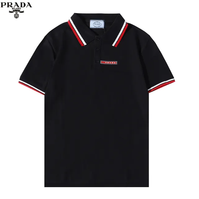 Prada Polo Shirt Tri-Color Trim