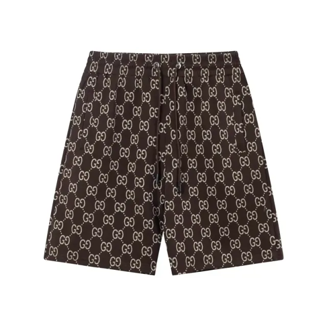 Gucci GG Logo Shorts Brown Beige Monogram