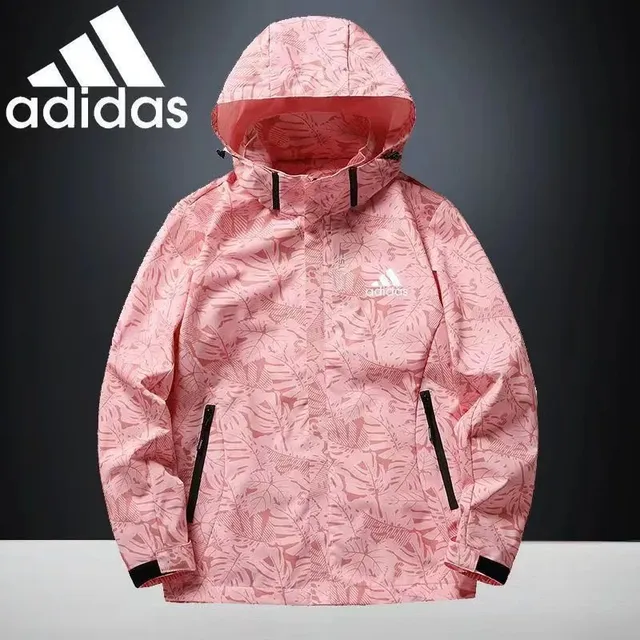 Adidas Windbreaker Jacket Leaf Print