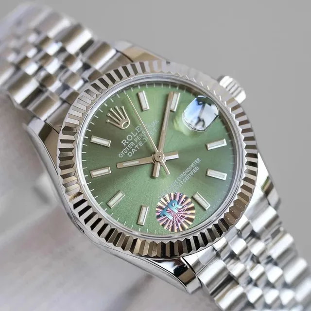 Rolex Oyster Perpetual Datejust Green Dial with Cyclops Lens