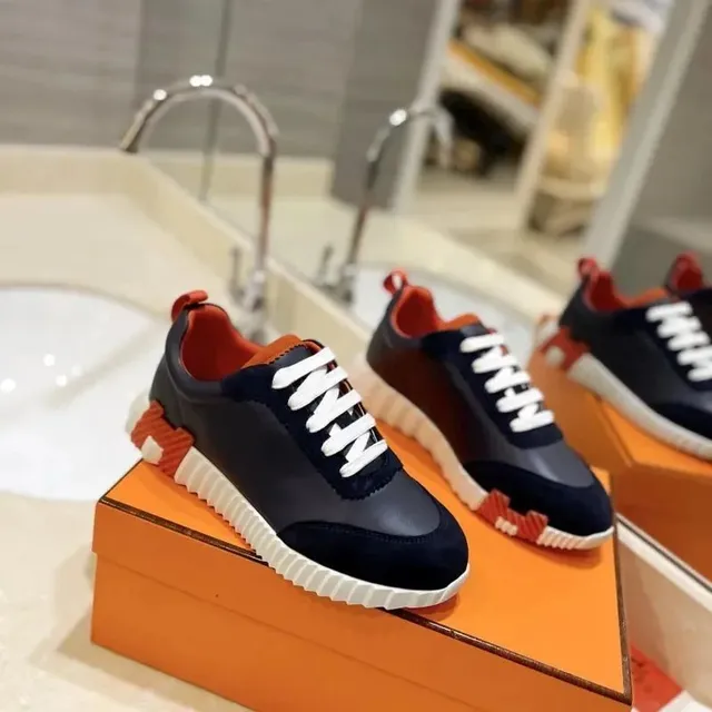 Hermès Run Navy and Orange