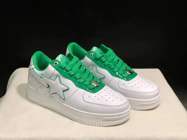 BAPE Shark Air Force 1 White Green
