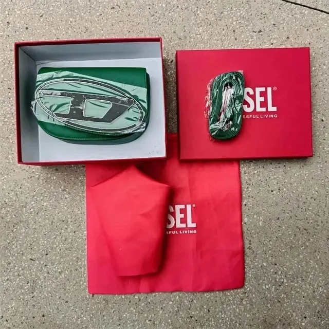Diesel Belt Metal Logo Buckle
