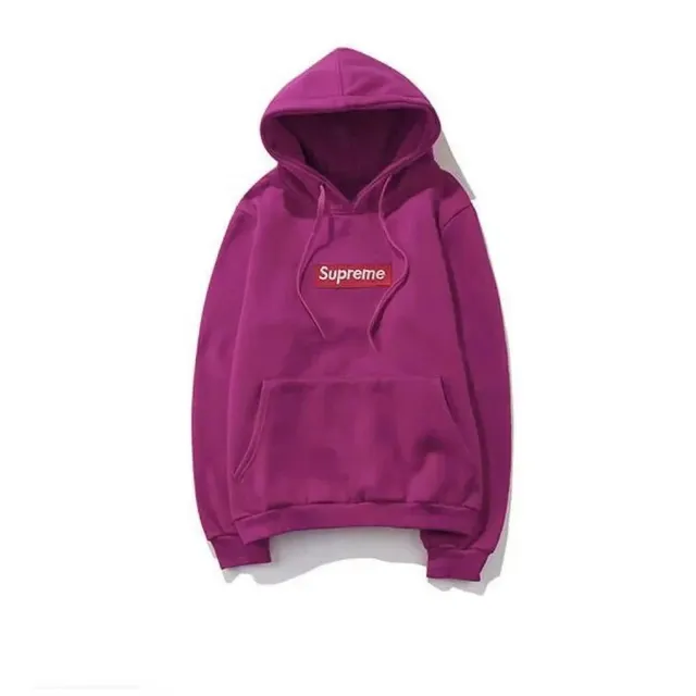 Supreme Box Logo Hooded Sweatshirt Purple