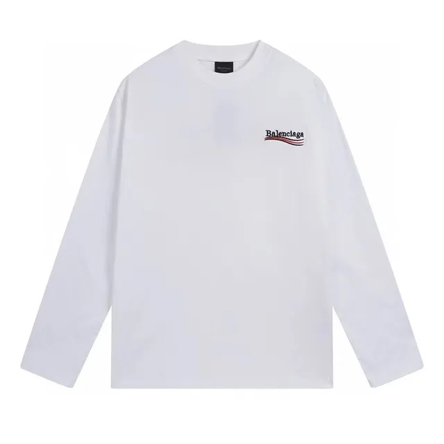 Balenciaga Long-Sleeve Tee Logo Print