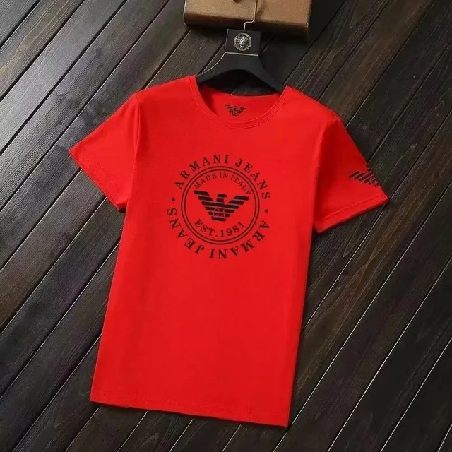 Emporio Armani Logo T-Shirt Circle Eagle Print