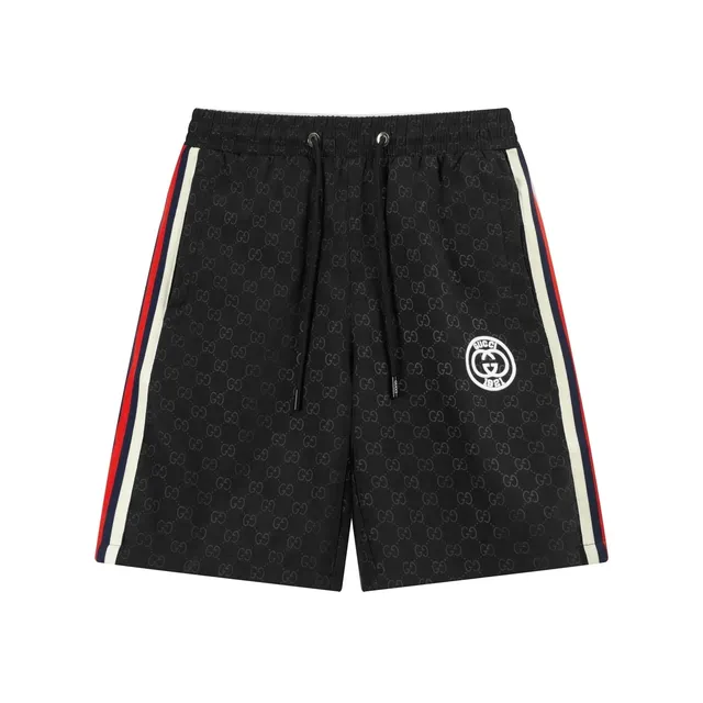 Gucci GG Monogram Shorts Web Stripe Side