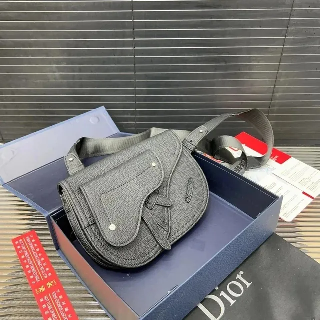 Dior Saddle Bag Grained Leather