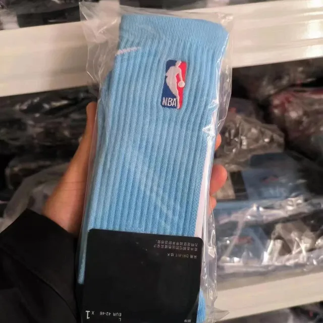 Nike NBA Crew Socks Light Blue with NBA Logo