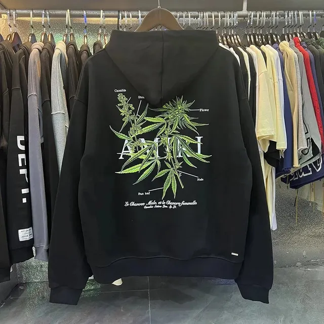 Amiri hoodies sweatshirts Cannabis Botanical Print