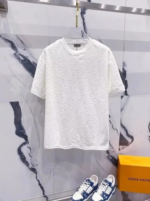 Dior T-Shirt Oblique Logo Embossed