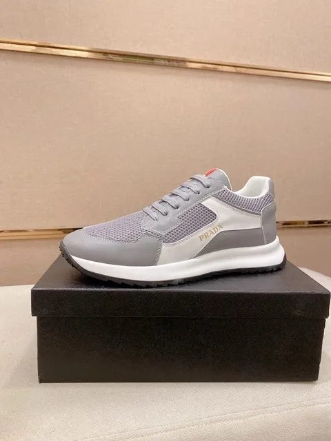 Prada Racing Sneaker Mesh and Leather