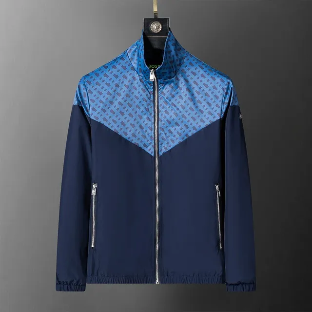 Hugo Boss Track Jacket Geometric Mesh Panel