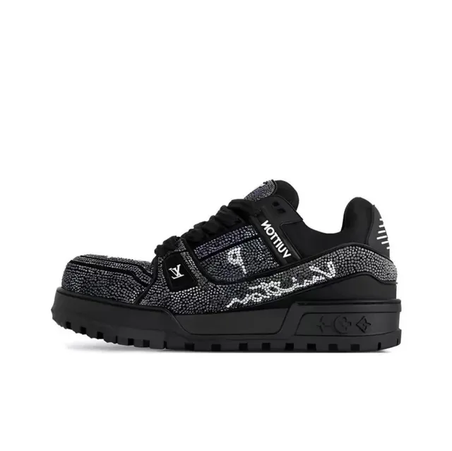 Louis Vuitton LV Trainer Crystal-Embellished