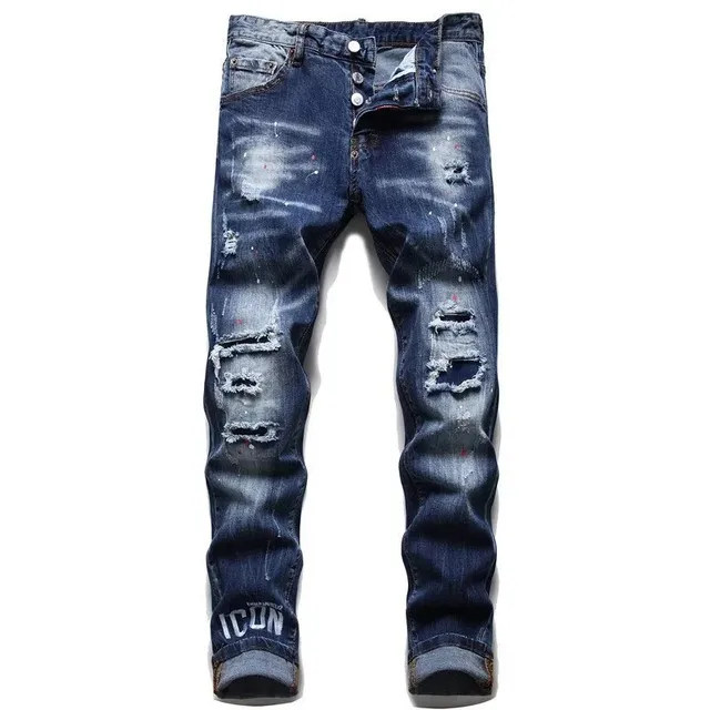 Dsquared2 Distressed Jeans Icon Print