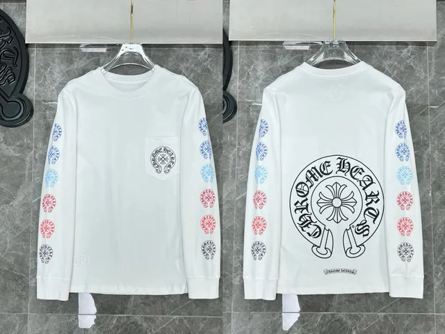 Chrome Hearts Long Sleeve Pocket Tee Multi-Logo Print