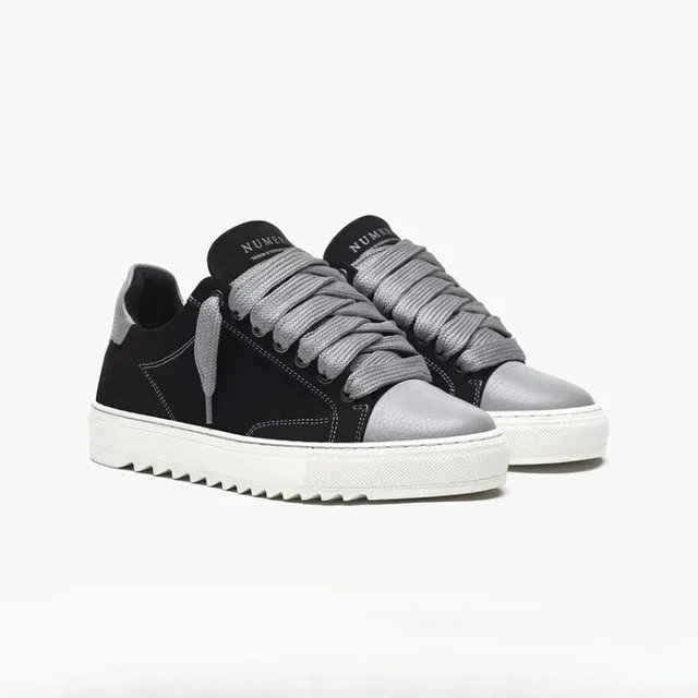 Low Top Sneaker Two-Tone Suede and Leather