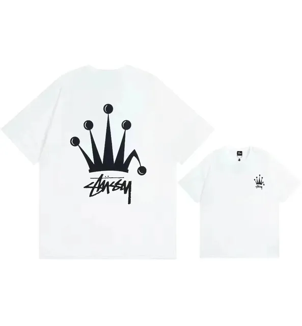 Stüssy Crown Logo T-Shirt Black Crown Print