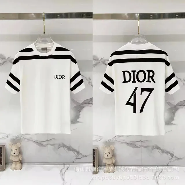 Dior Striped Logo T-Shirt 47 Print