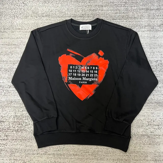 Maison Margiela Crewneck Sweatshirt Heart Logo Print