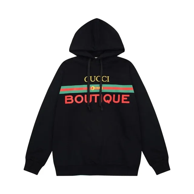 Gucci Boutique Hoodie Web Stripe Logo
