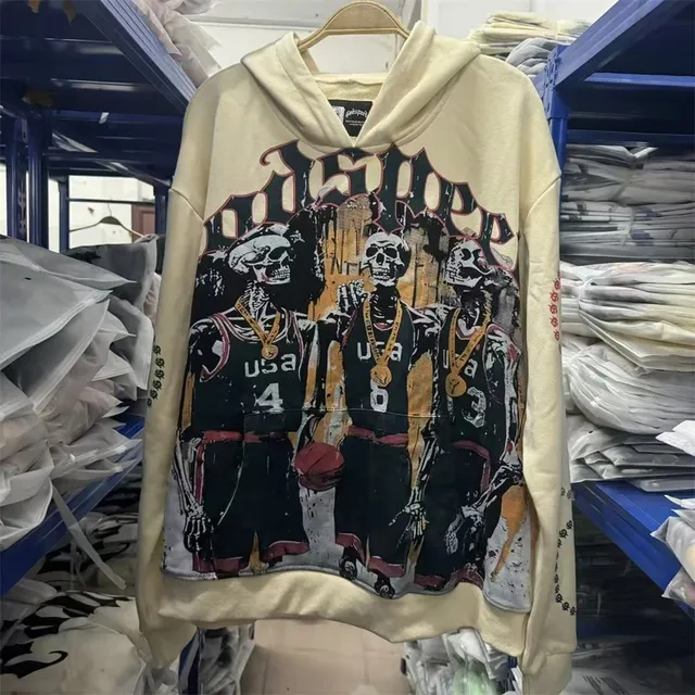 Gallery Dept. Hoodie Skeleton USA Basketball Print