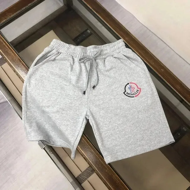 Moncler Logo Shorts Heather Grey