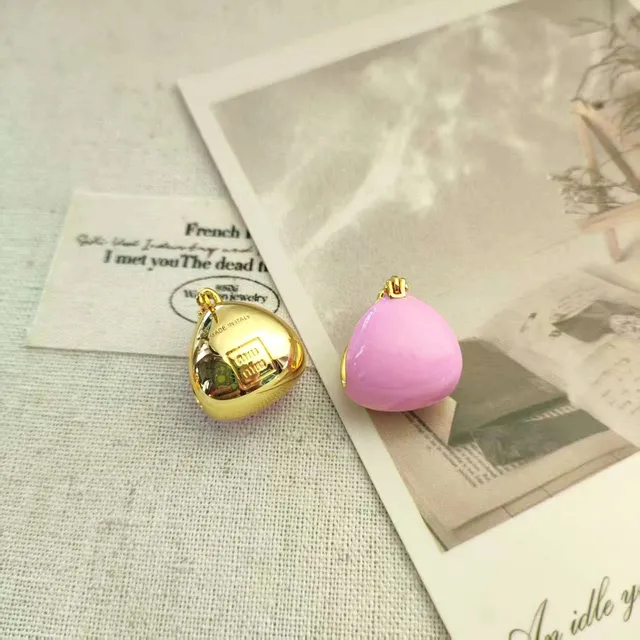 Miu Miu Teardrop Pendant Enamel and Gold-Tone