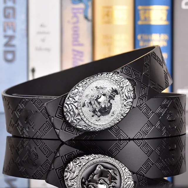 3 # Silver Buckle+Antique Medusa Black