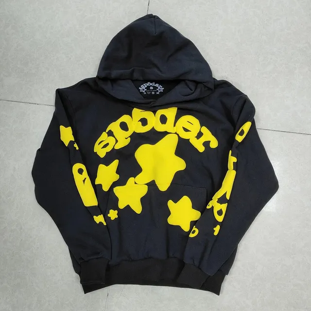 Sp5der Hoodie Star Logo Print