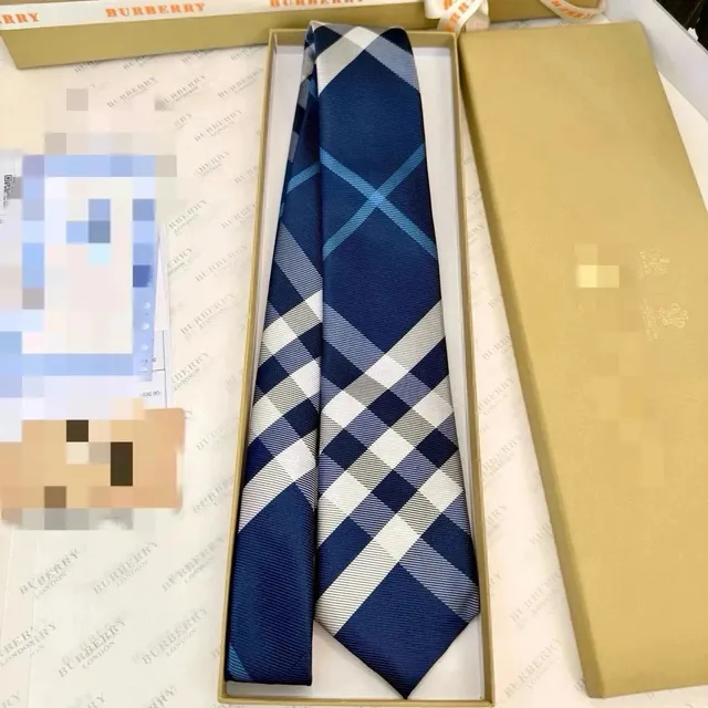 Burberry Classic Check Tie Navy Blue Check