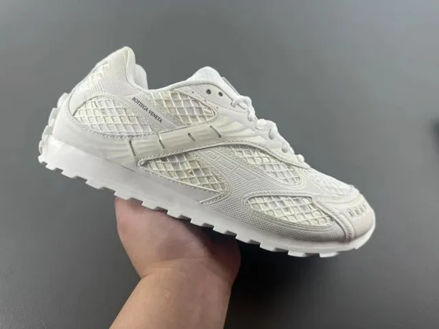Bottega Veneta Andiamo White Mesh