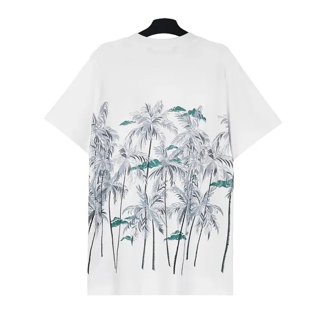 Palm Tree Print Tee Tropical Palm Graphic