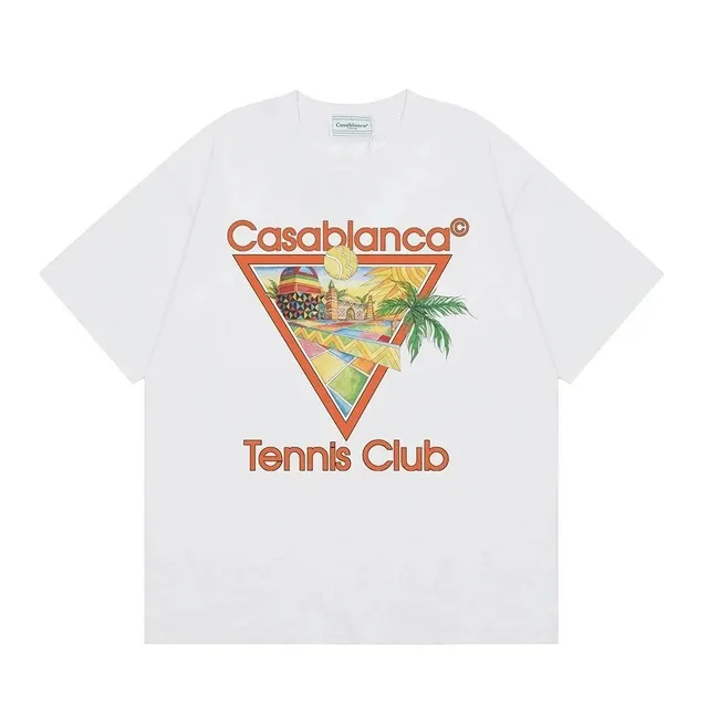 Tennis Club Tee Casablanca Triangle Print