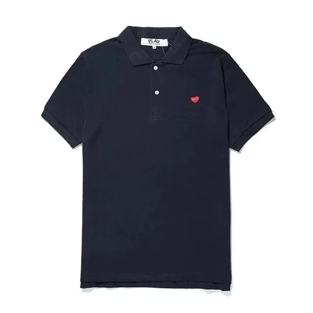 Comme des Garçons Polo Shirt Red Heart Logo